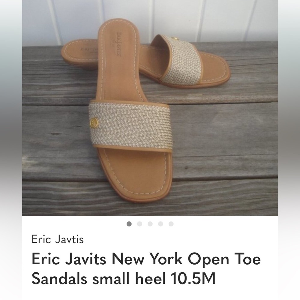 Eric Javits New York Open Toe Sandals small‎ heel 10.5M